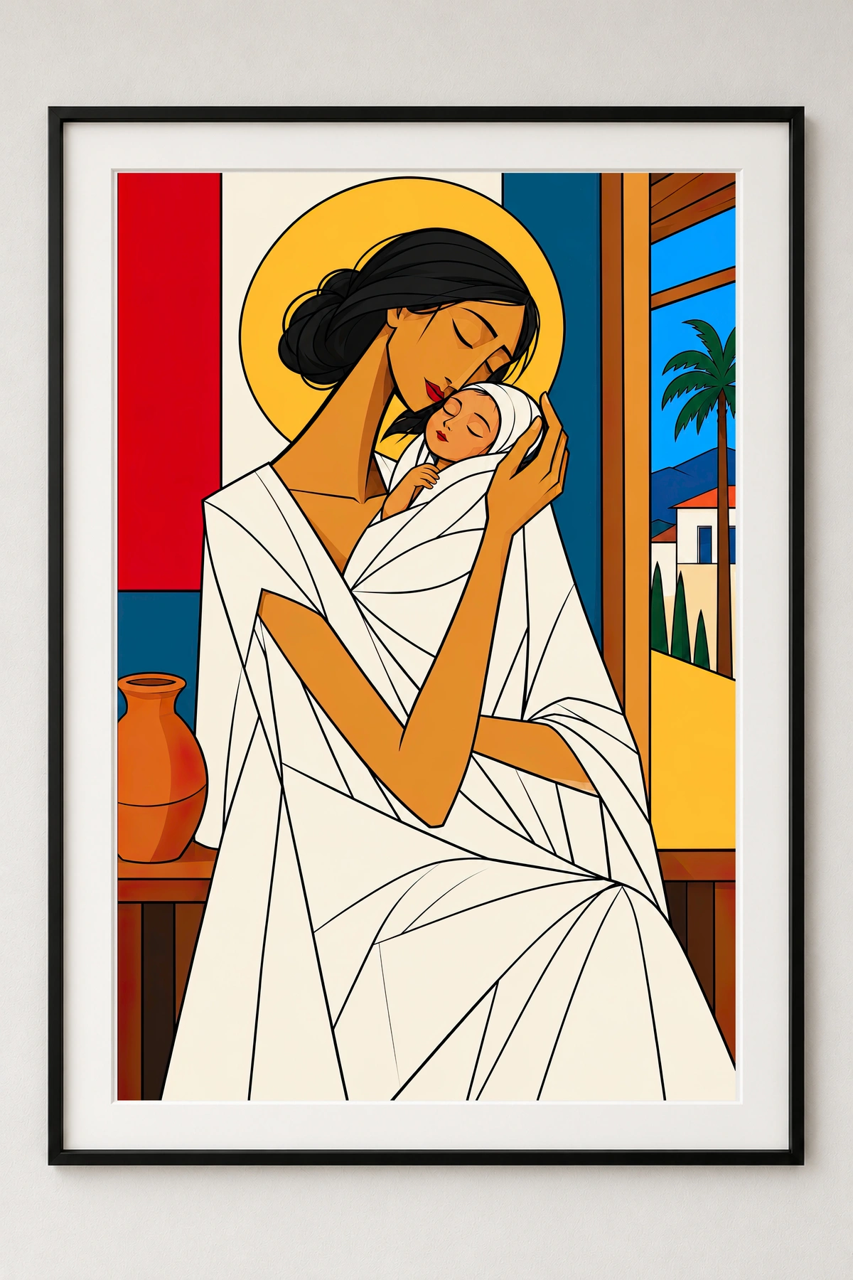 A Mother’s Embrace · framed presentation · frame not included