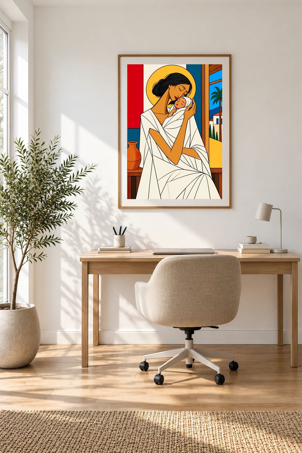 A Mother’s Embrace — framed presentation, frame not included