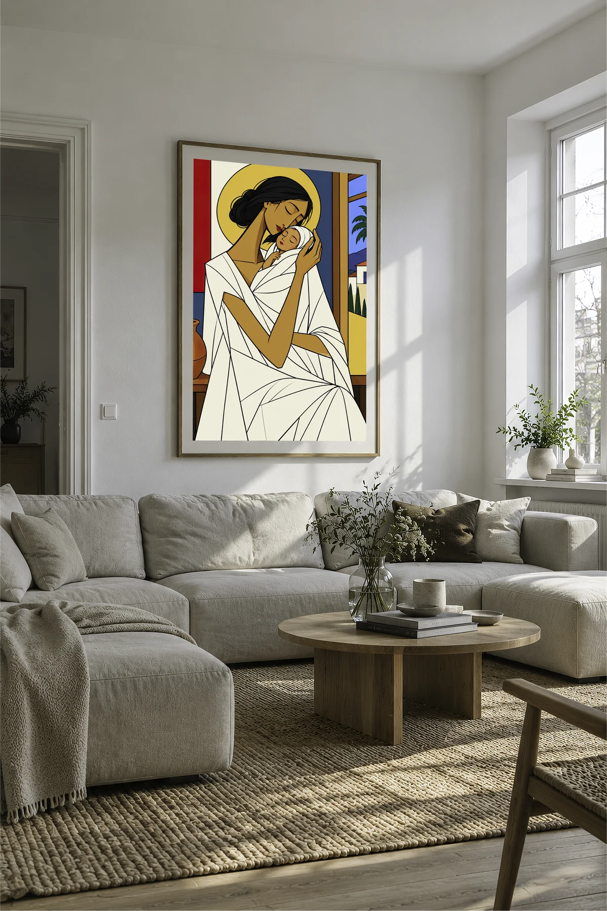 A Mother’s Embrace — framed presentation, frame not included
