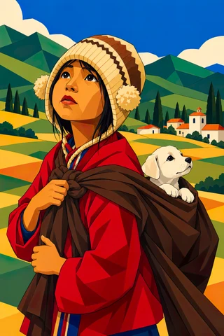 Boy Carrying a Puppy