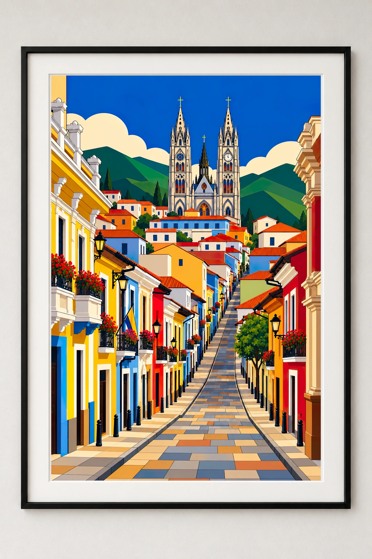 Street to the Cathedral · framed presentation · frame not included