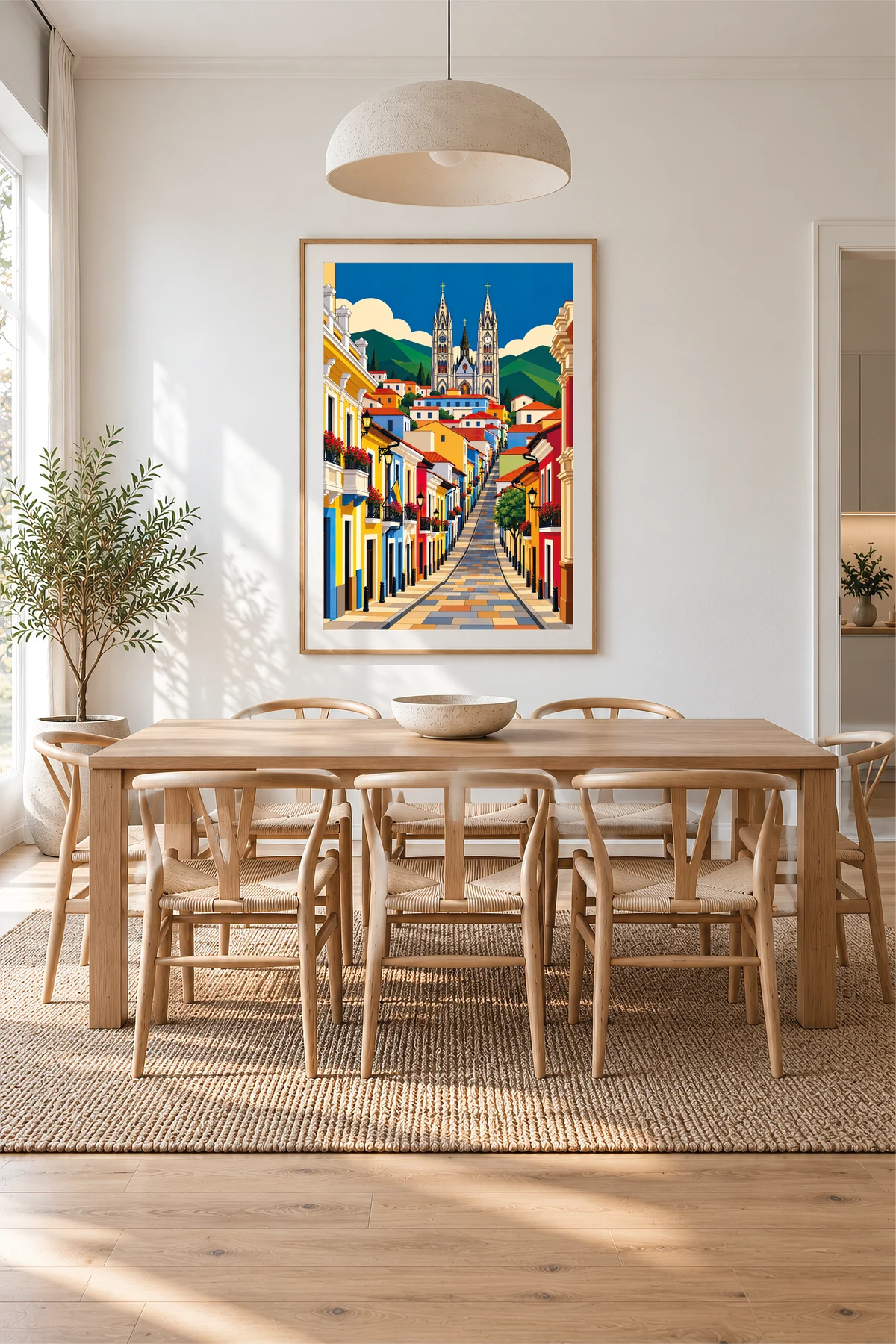 Street to the Cathedral — framed presentation, frame not included