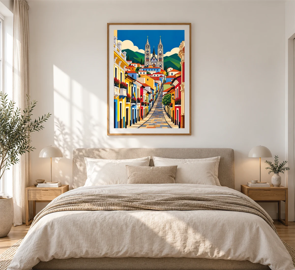 Street to the Cathedral — framed presentation, frame not included