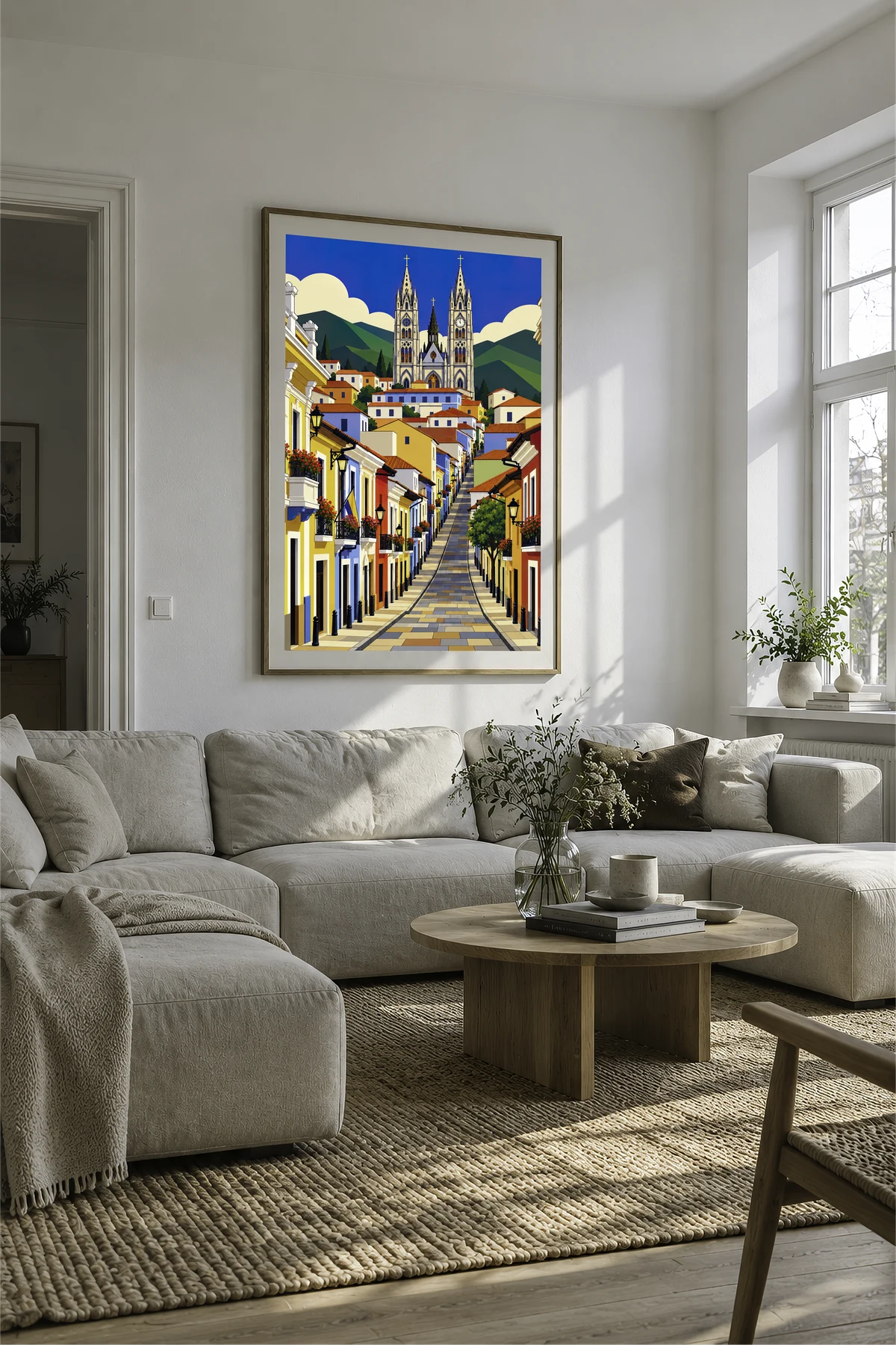 Street to the Cathedral — framed presentation, frame not included