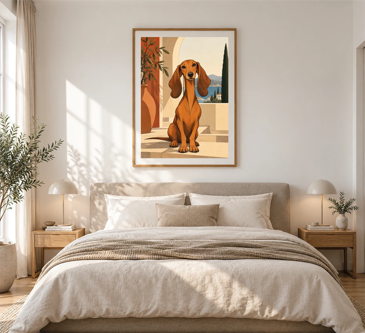 Dachshund — framed presentation, frame not included
