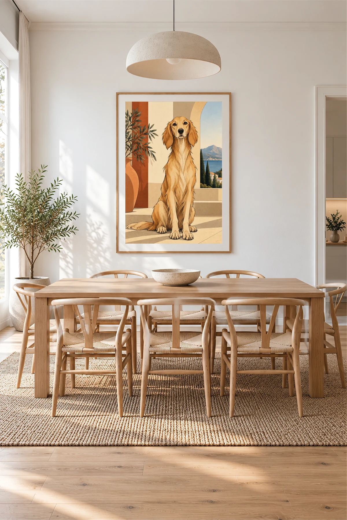 Golden Retriever — framed presentation, frame not included