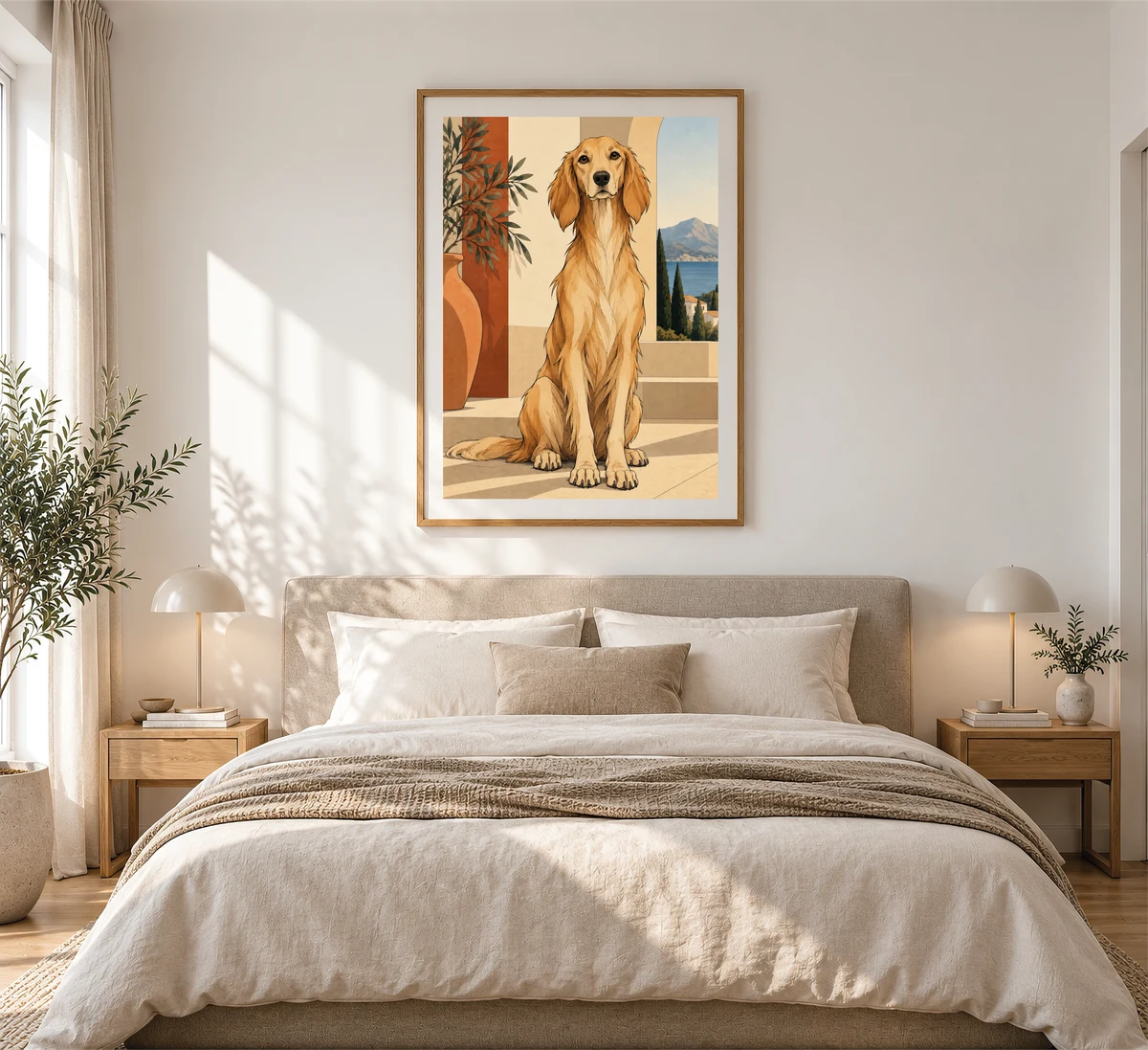 Golden Retriever — framed presentation, frame not included