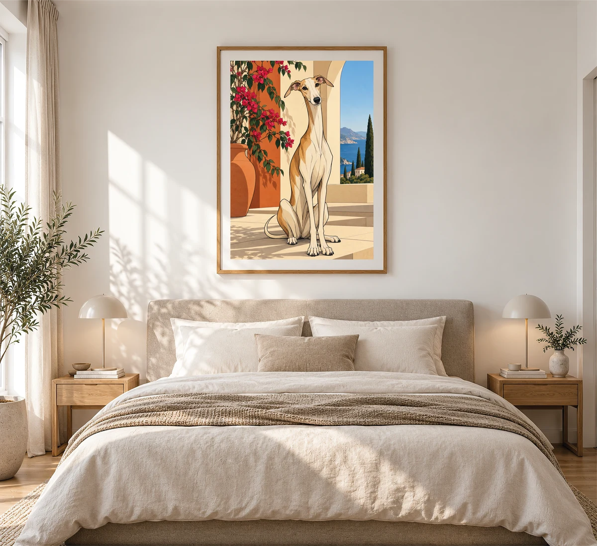 Greyhound — framed presentation, frame not included