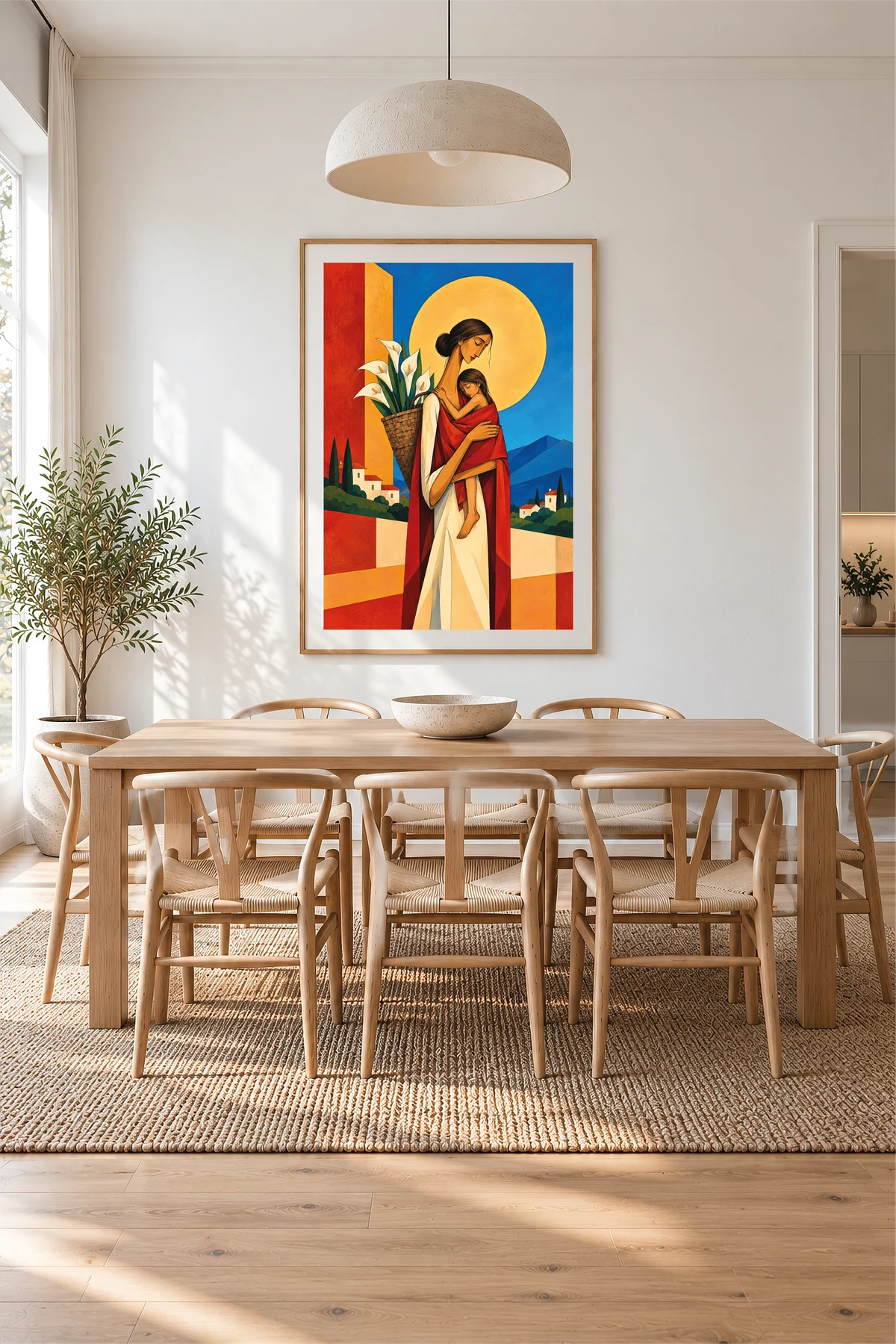 Mother and Child — framed presentation, frame not included