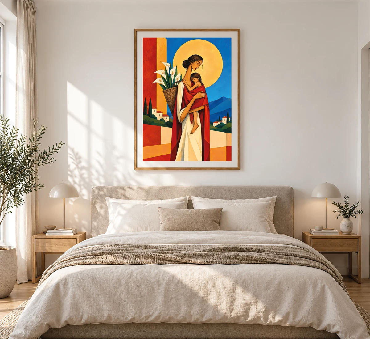Mother and Child — framed presentation, frame not included