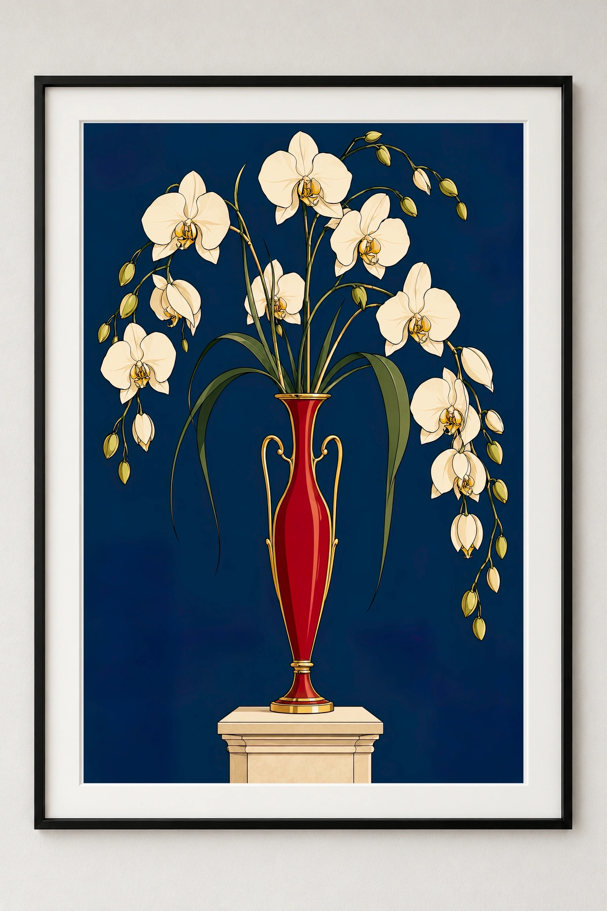 Orchids — framed presentation, frame not included