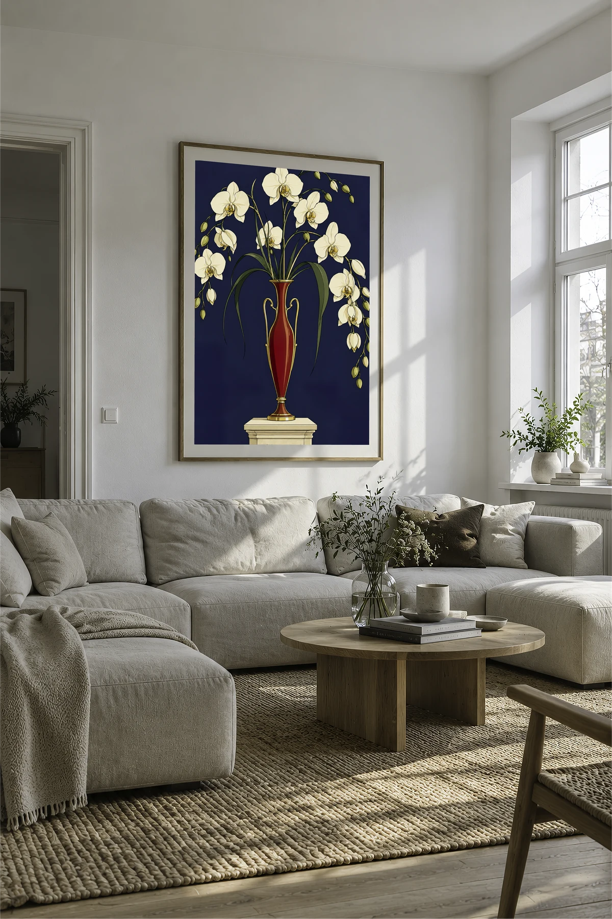 Orchids — framed presentation, frame not included