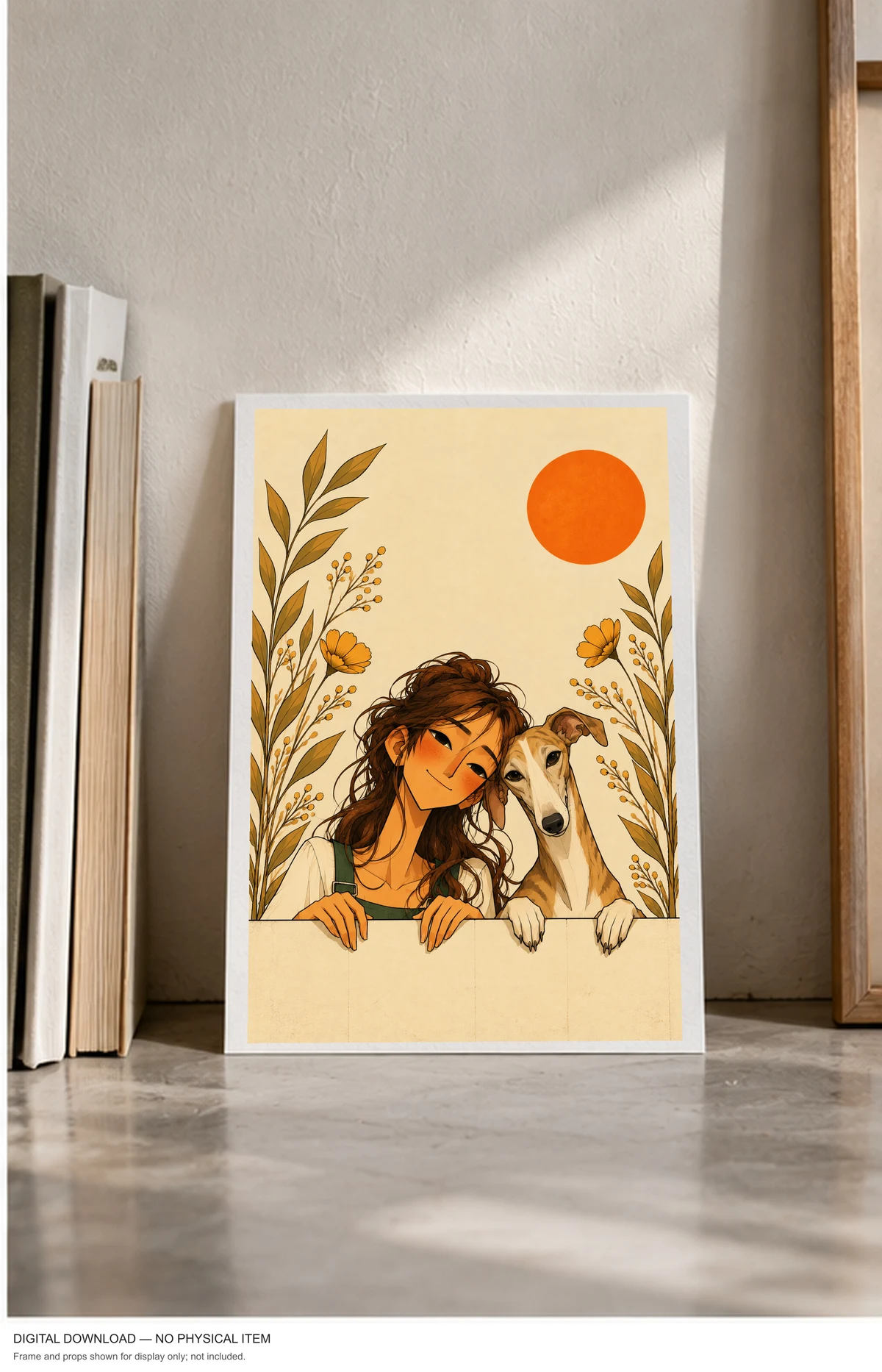 Autumn Friendship — framed presentation, frame not included