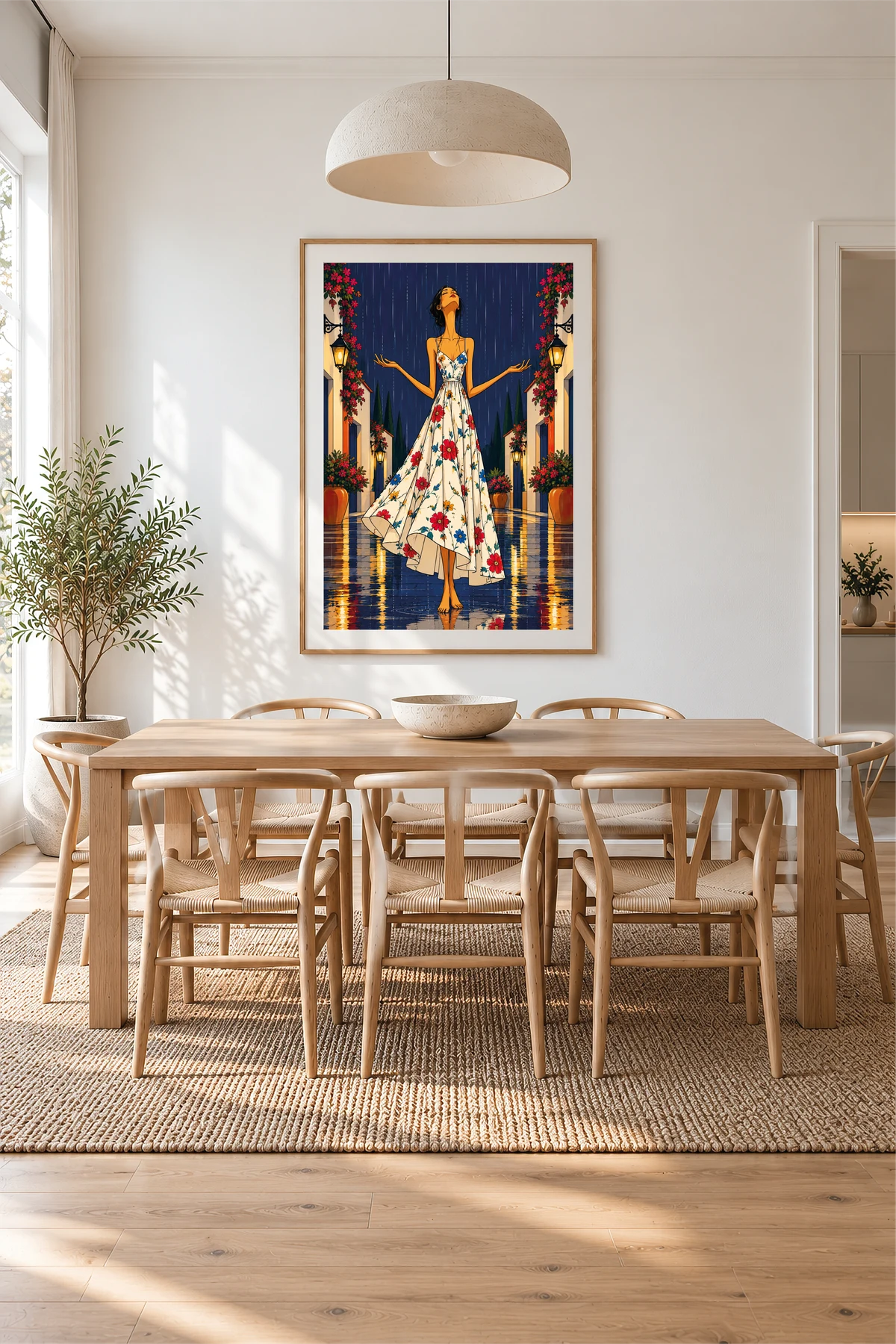 Serenity in the Rain — framed presentation, frame not included