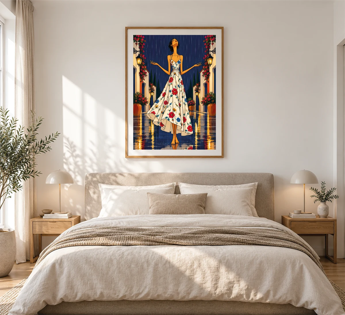Serenity in the Rain — framed presentation, frame not included