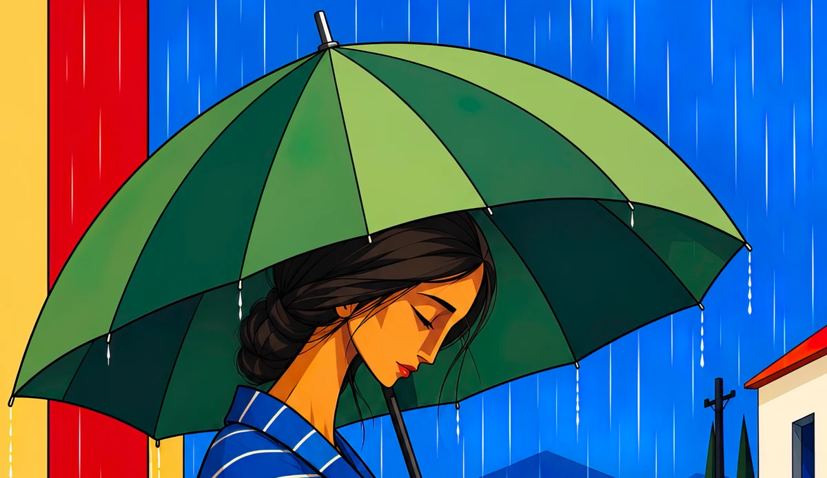 The Girl in the Rain — artwork detail